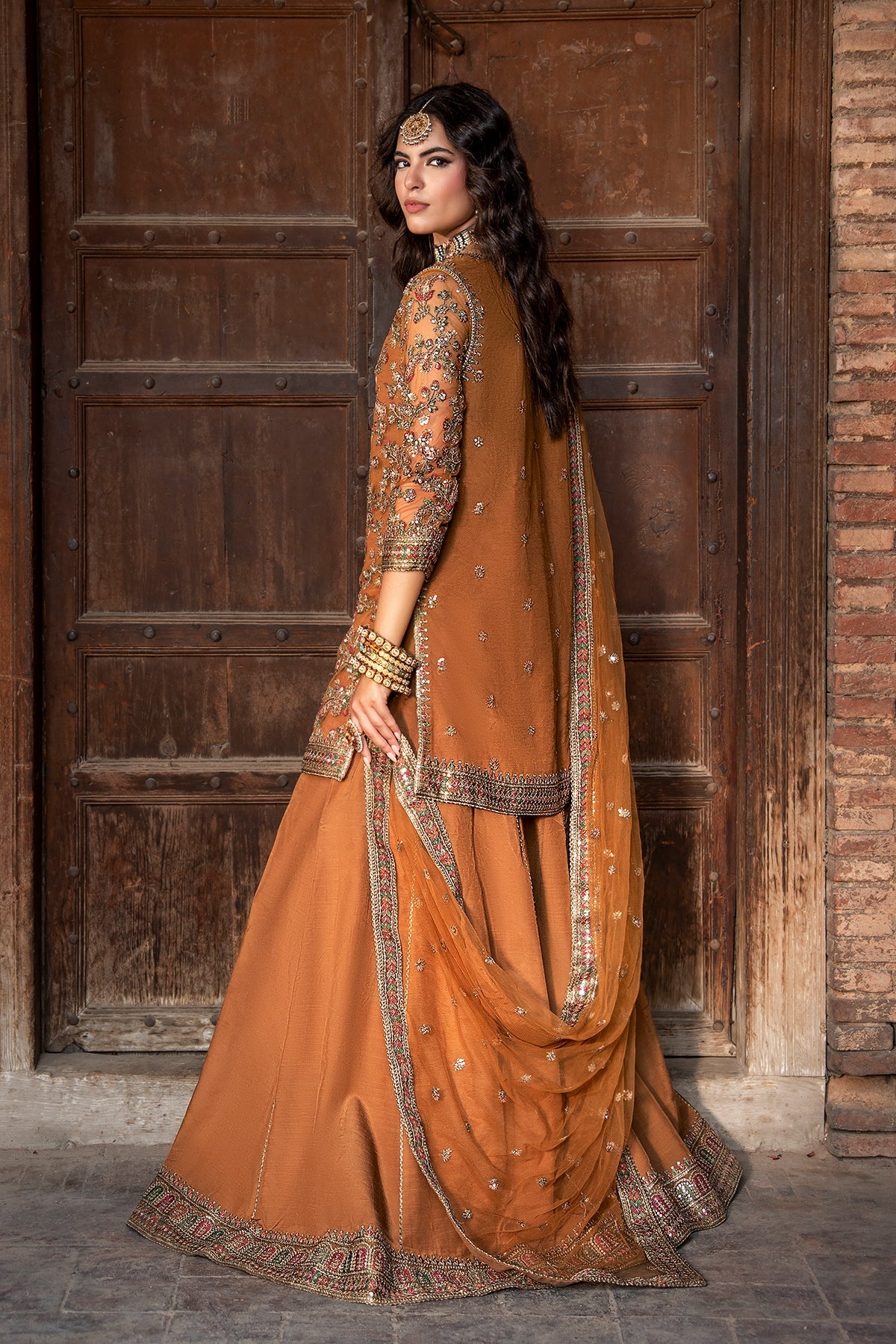 3-PC Embroidered Raw Silk CMA-6-439