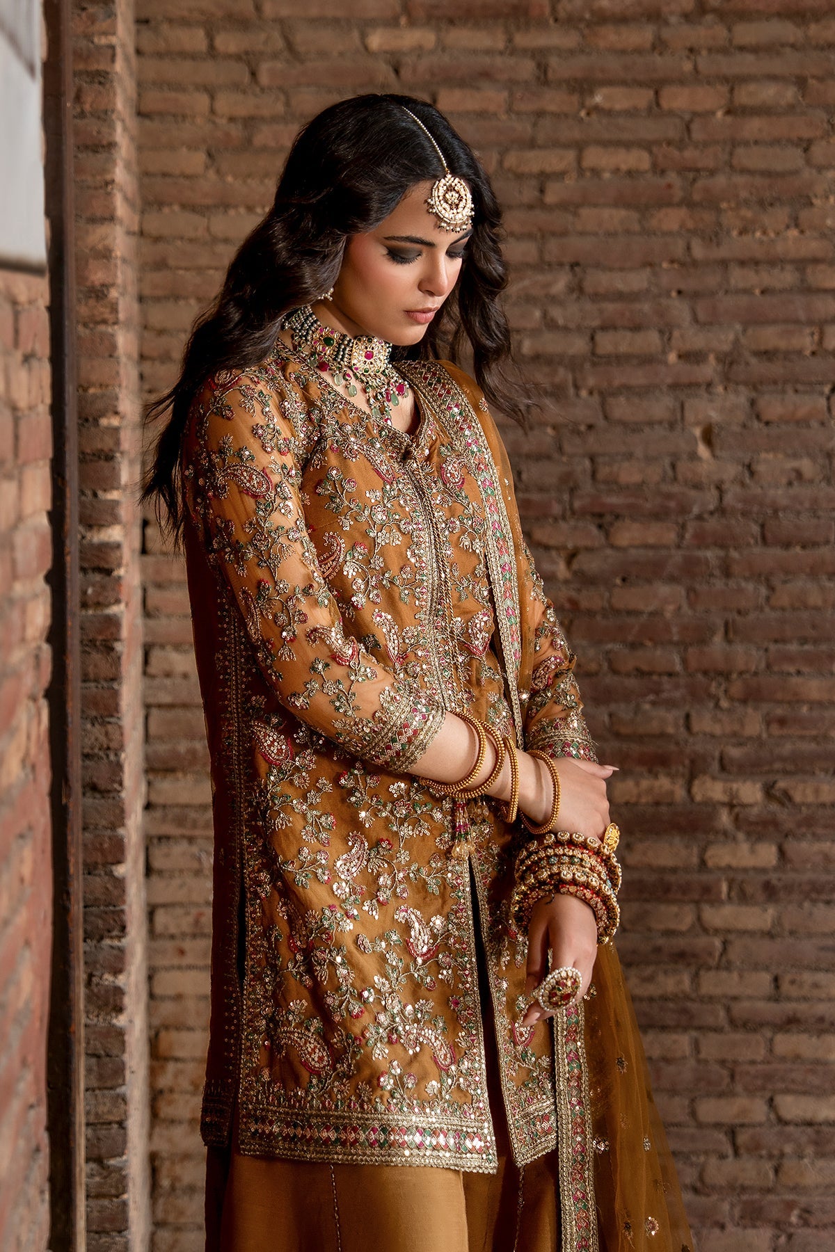 3-PC Embroidered Raw Silk CMA-6-439