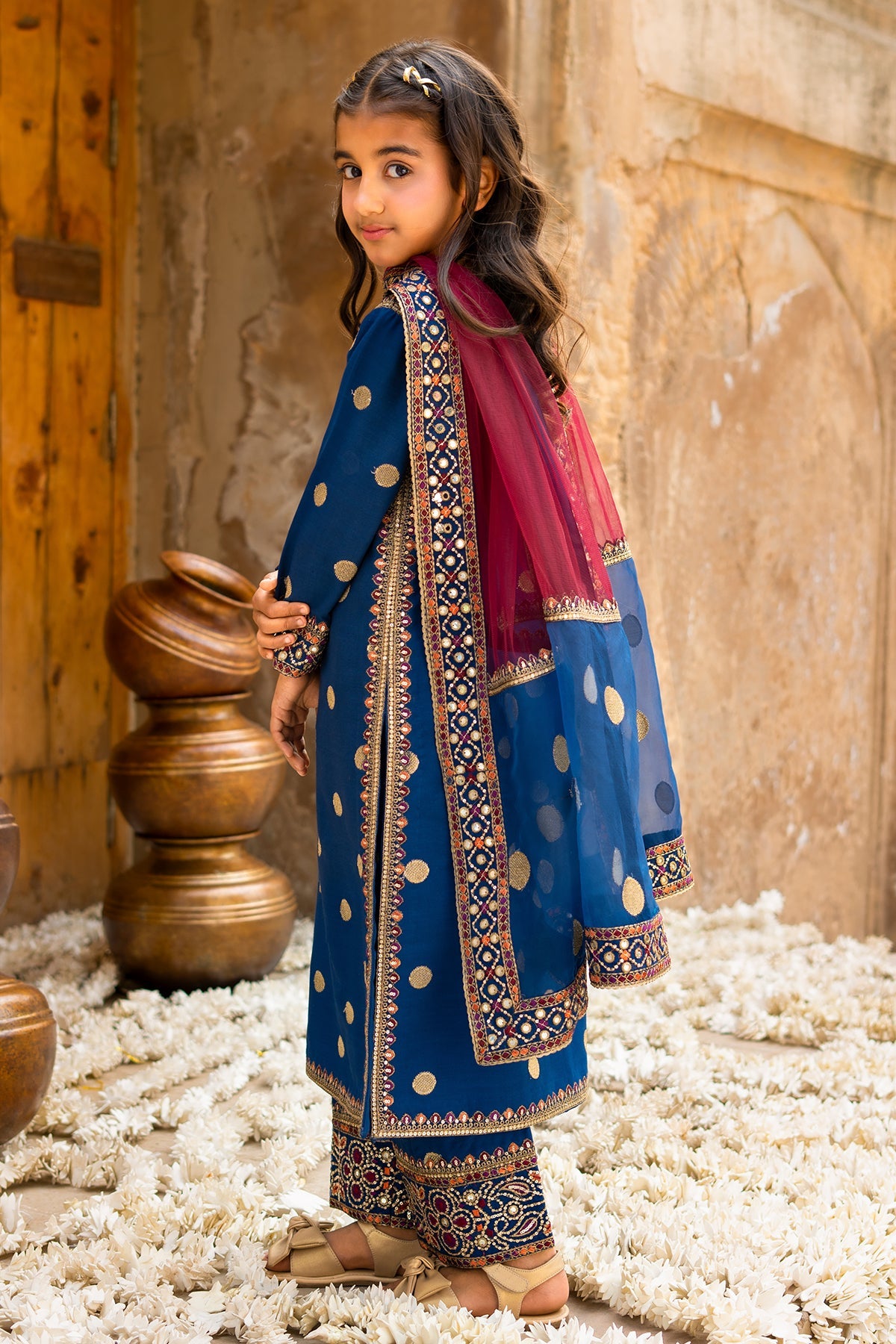 3-PC Embroidered Raw-Silk CKP-6-368