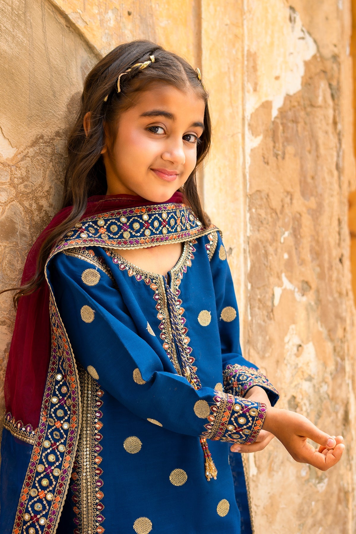 3-PC Embroidered Raw-Silk CKP-6-368