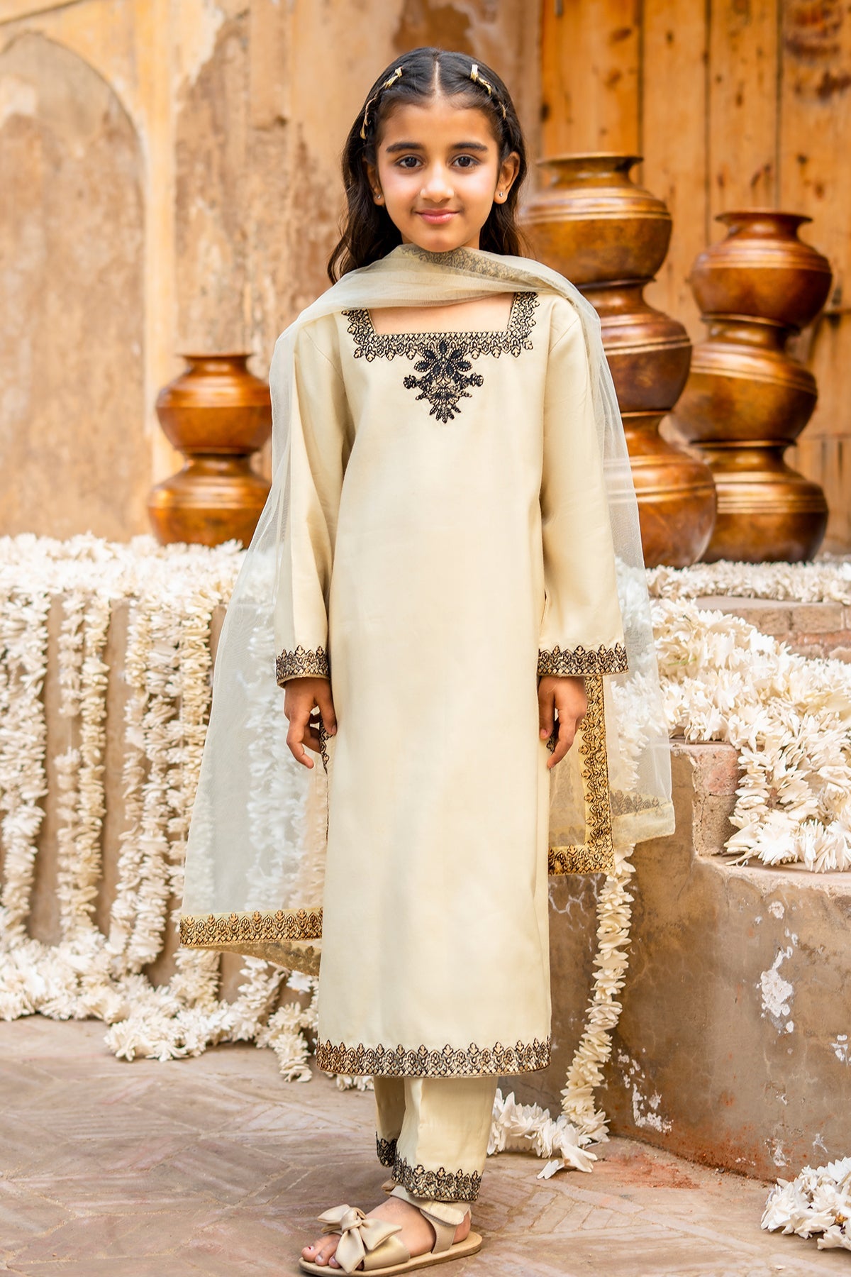 3-PC Embroidered Raw-Silk CKP-6-379
