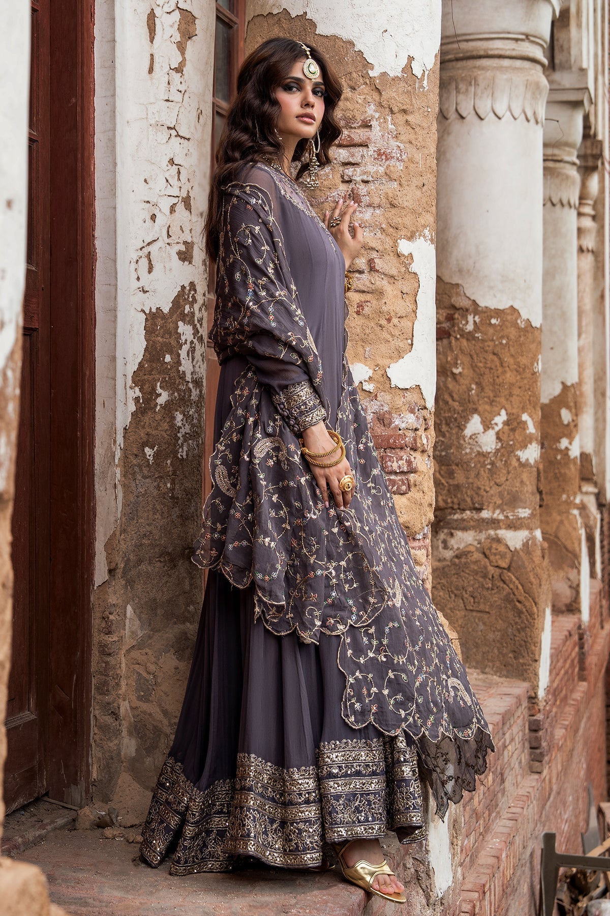 3-PC Embroidered Chiffon CMA-6-450