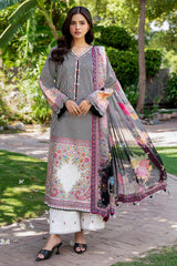 3-PC Stitched Printed Lawn  CP6-22P