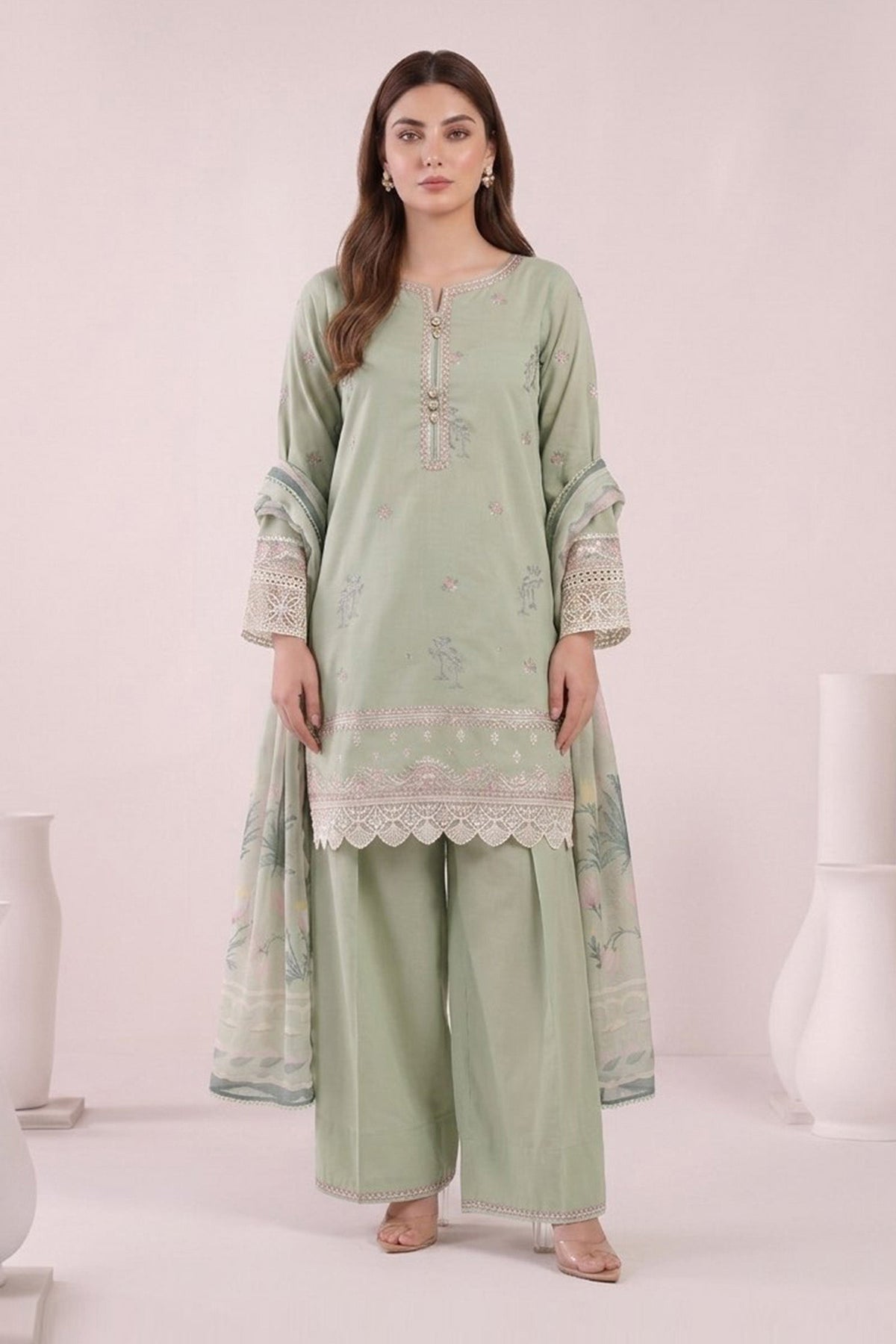 3 Piece Embroidered Lawn Suit