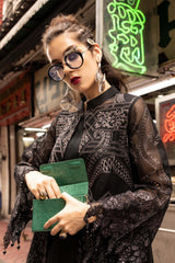 2 Piece Embroidered Cotton Net Suit