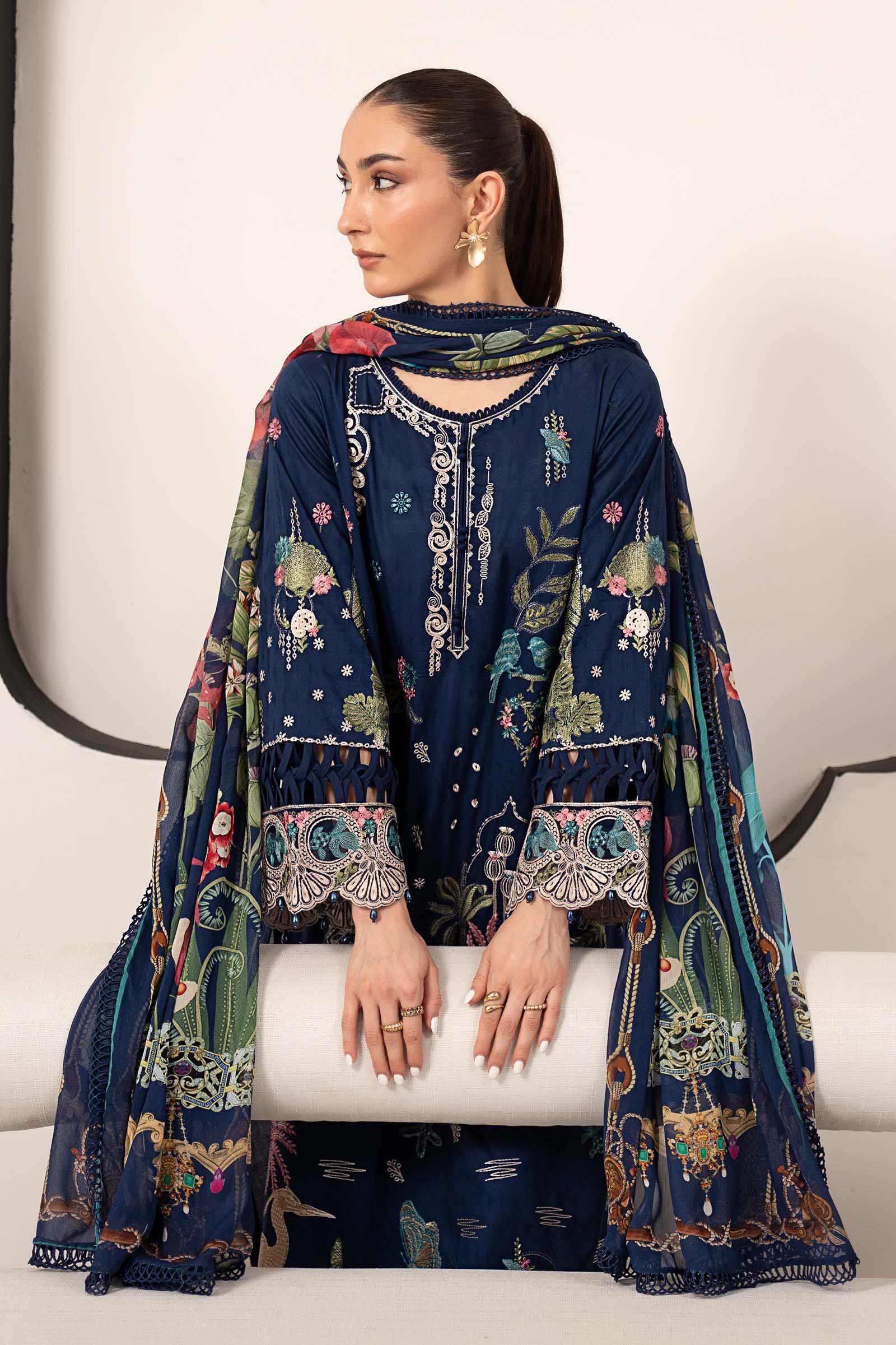 3 Piece Embroidered Dobby Lawn Suit