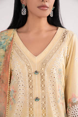 3 Piece Embroidered Dobby Lawn Suit