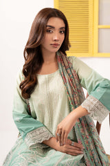 3 Piece Embroidered Dobby Lawn Suit