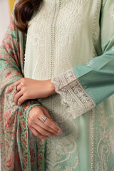 3 Piece Embroidered Dobby Lawn Suit