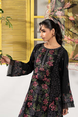 3 Piece Embroidered Dobby Lawn Suit