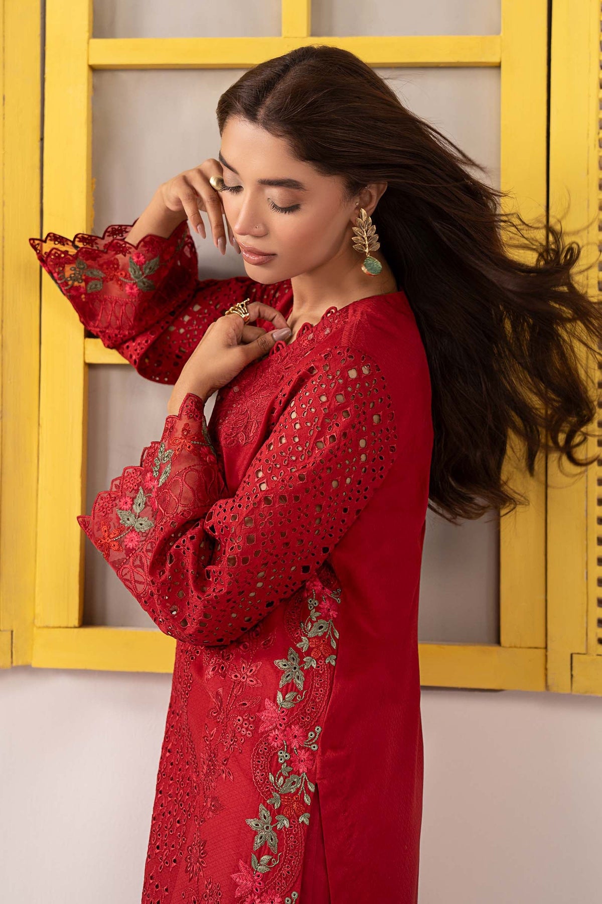 3 Piece Embroidered Dobby Lawn Suit