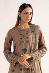3 Piece Embroidered Linen Suit