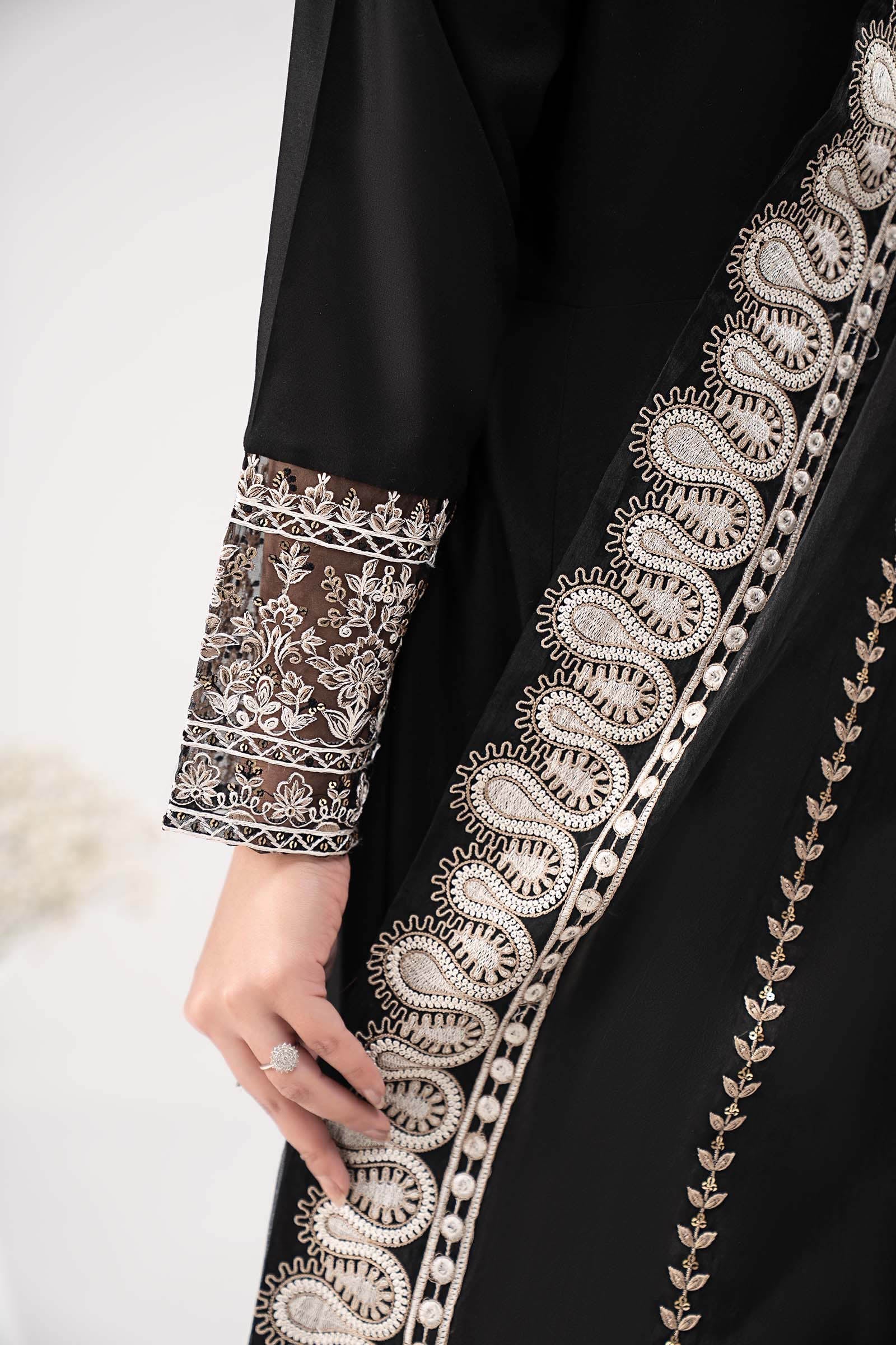 3 Piece Embroidered Linen Suit