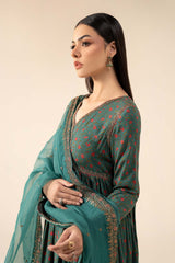 3 Piece Embroidered Linen Suit