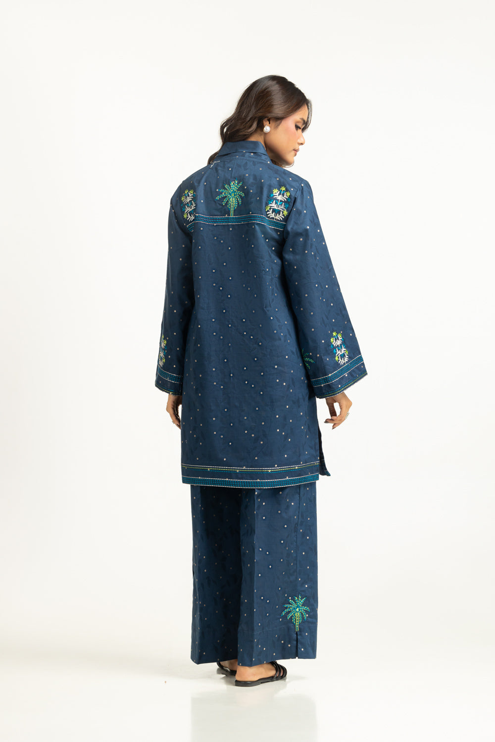 Denier Jacquard Embroidered Co-Ord Set