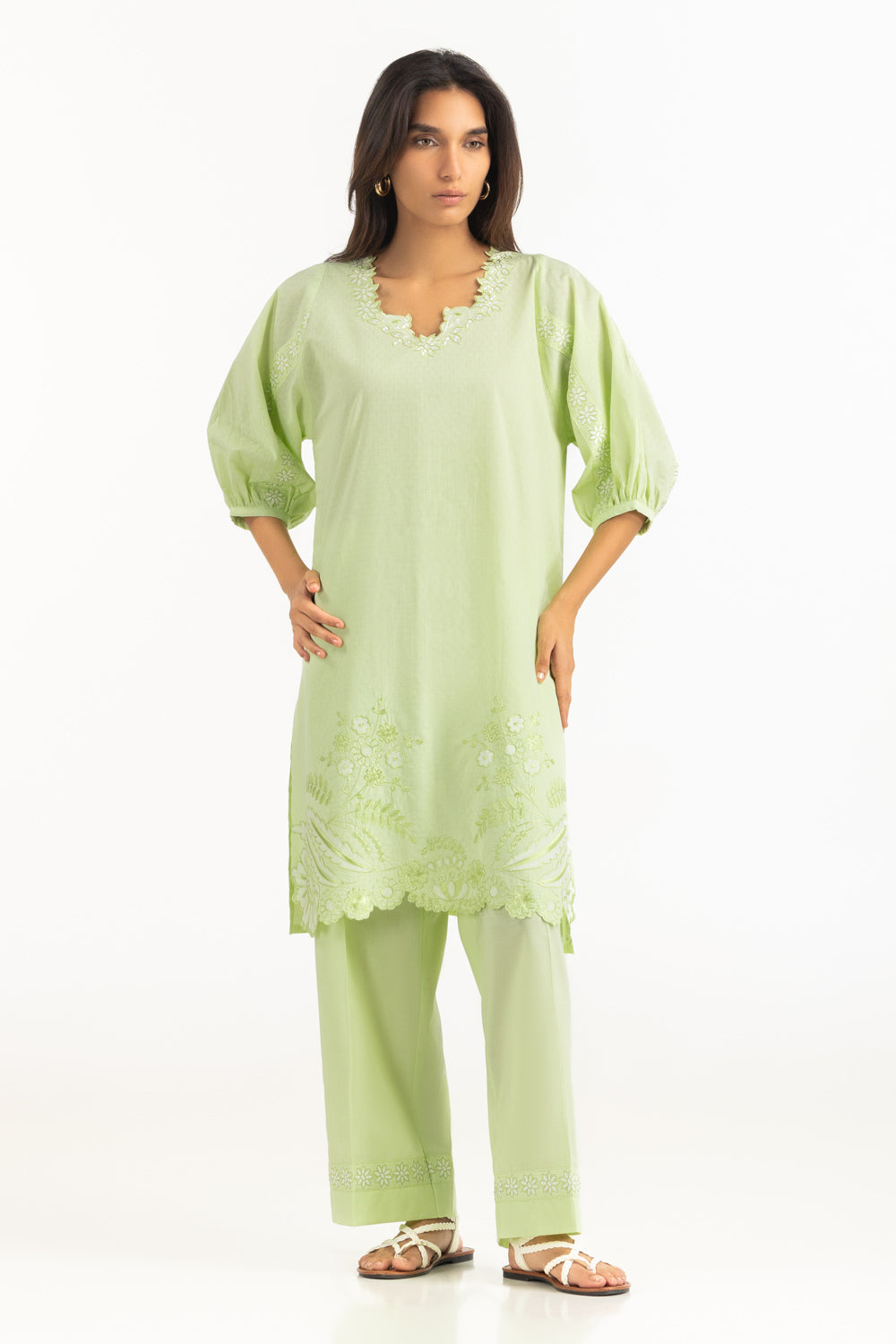Dobby Embroidered And Trouser