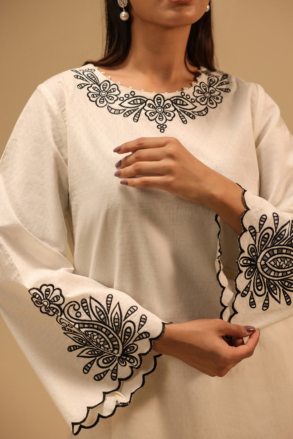 Dobby Embroidered Co-Ord Set