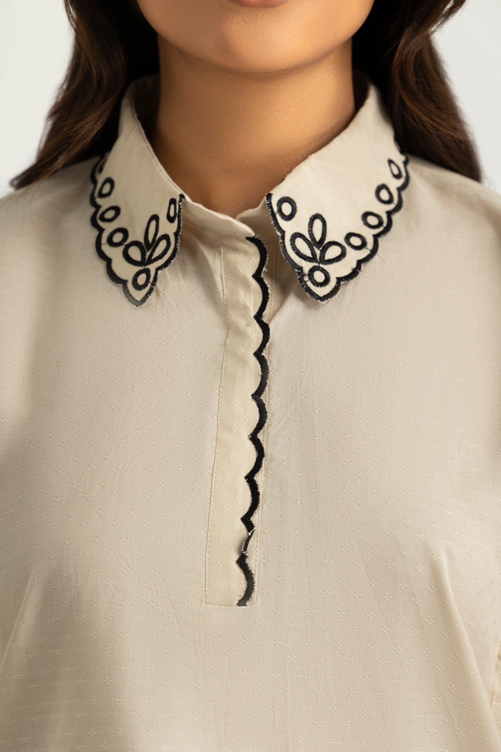 Dobby Embroidered Co-Ord Set
