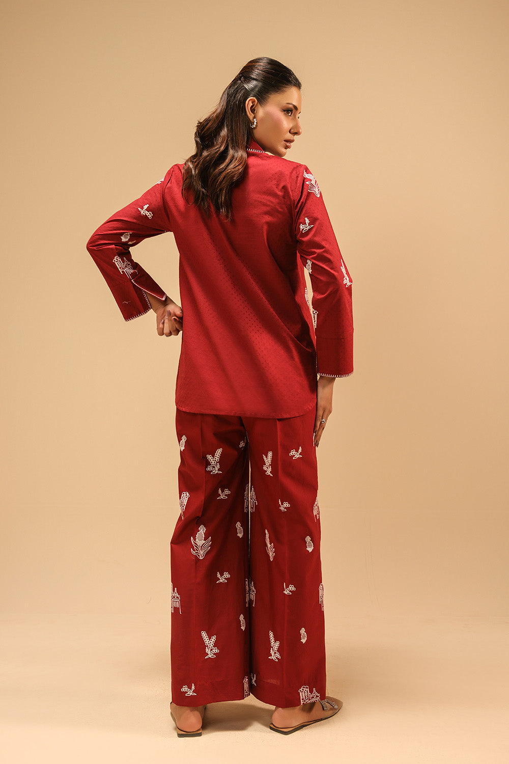 Dobby Embroidered Co-Ord Set