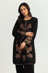 Dobby Embroidered Shirt And Dyed Trouser
