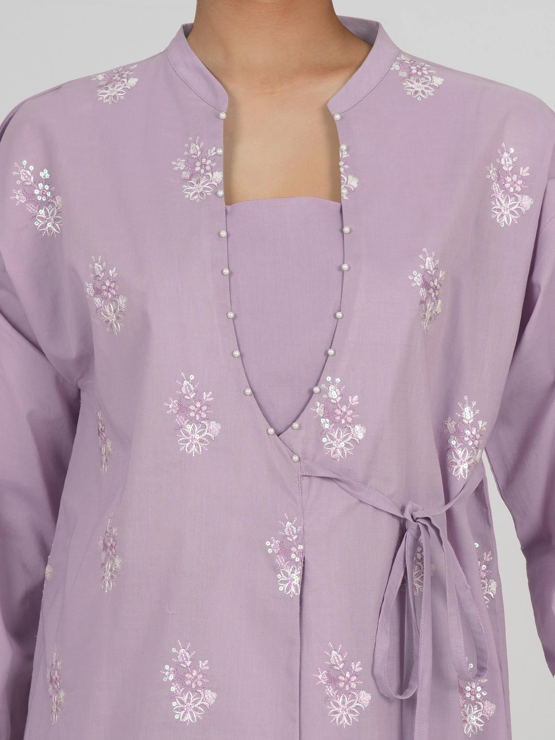 2 Piece  Lawn Slub Suit- Embroidered (Pret)