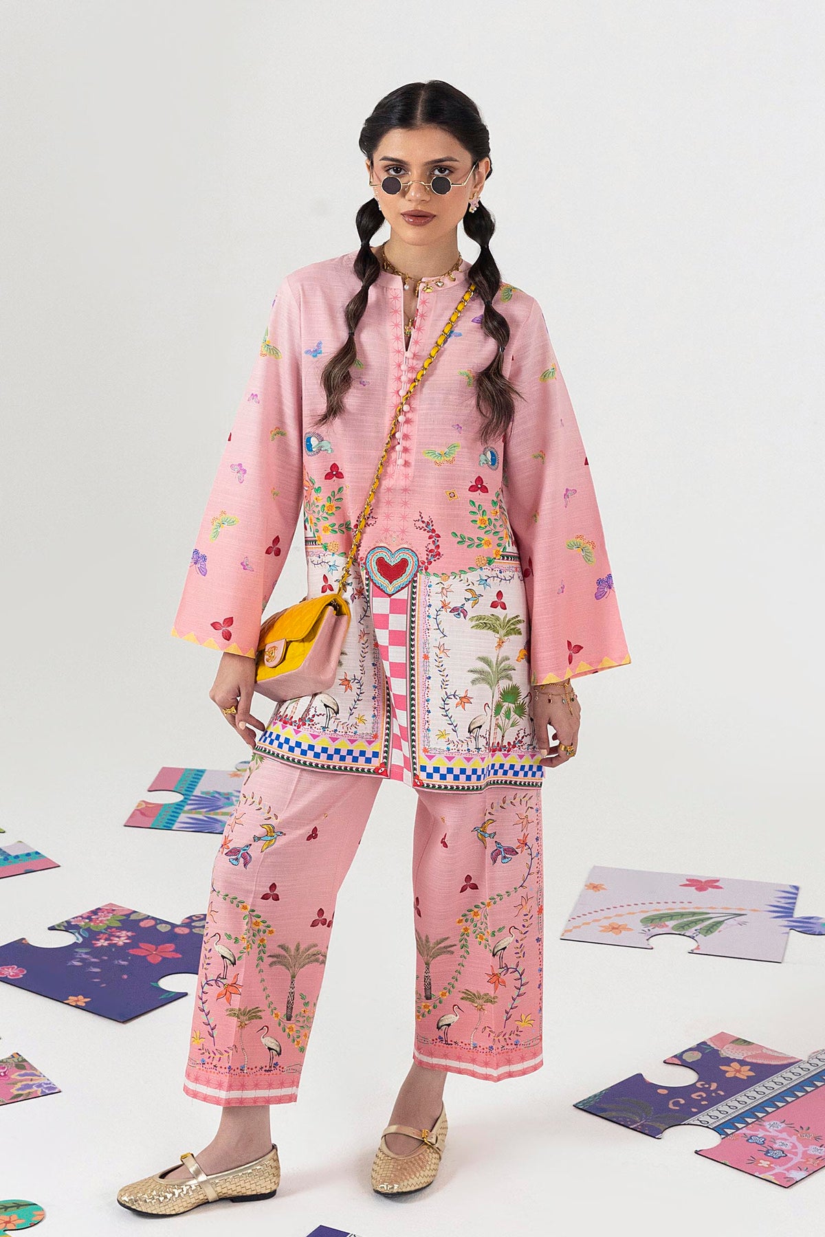 Stitched Printed Khaddar Shirt