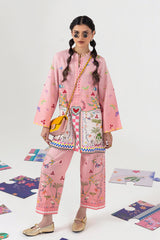 Stitched Printed Khaddar Shirt + Culotte