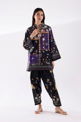 Stitched Printed Khaddar Shirt + Shalwar
