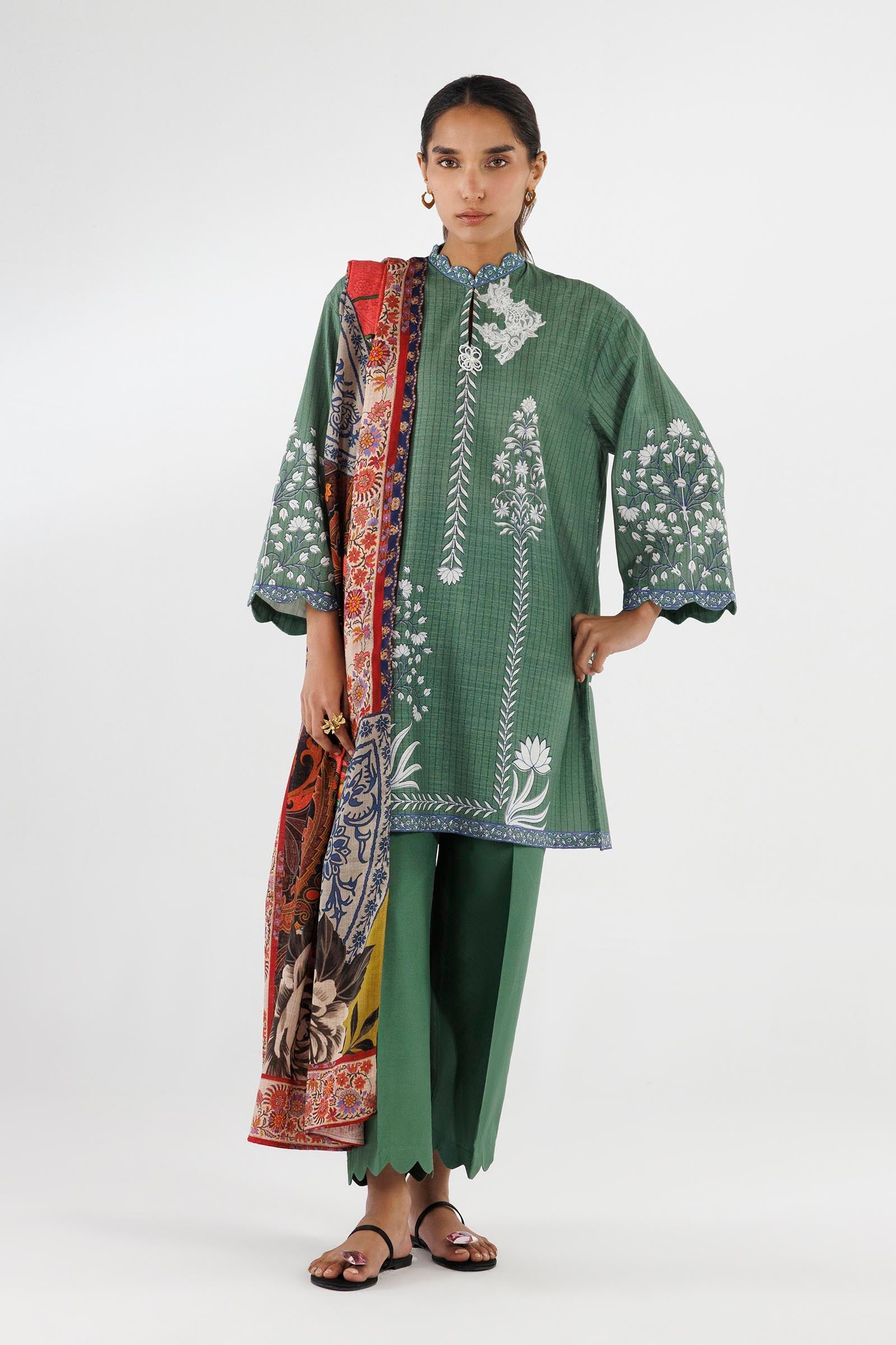 Stitched Printed Khaddar Suit