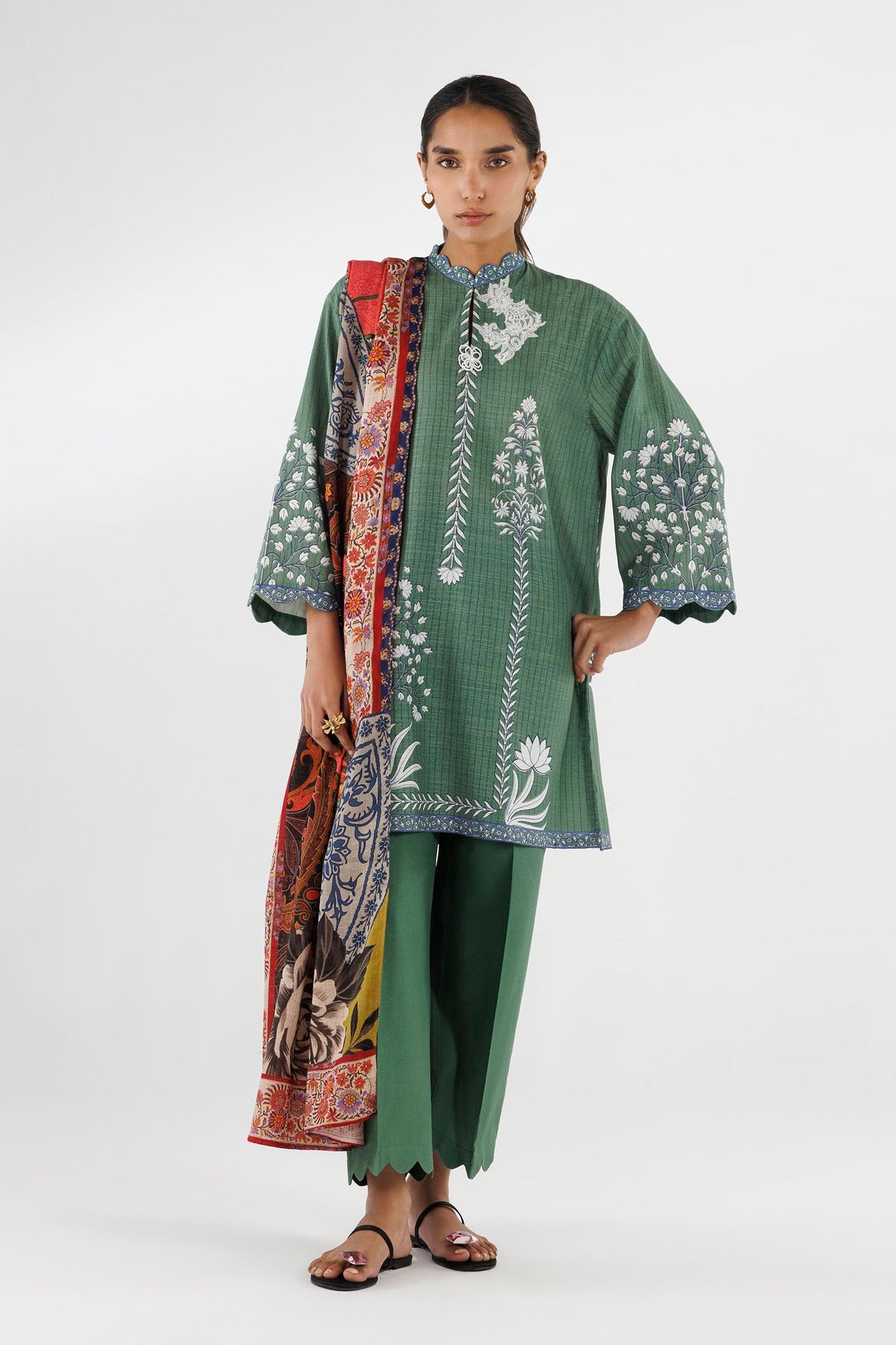 Stitched Printed Khaddar Suit