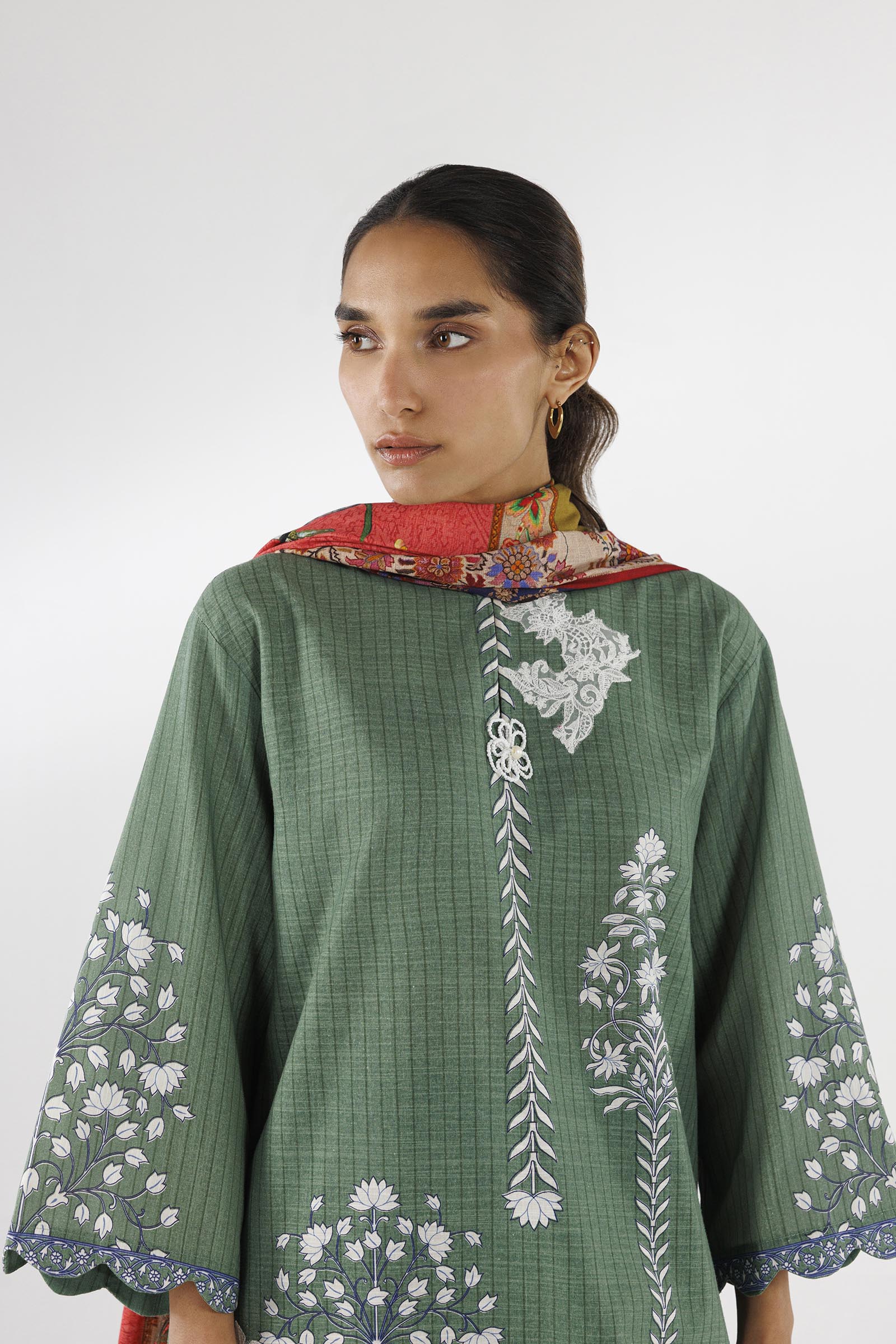 Stitched Printed Khaddar Suit