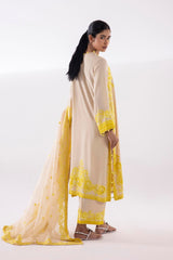 Stitched Embroidered Raw Silk Culotte