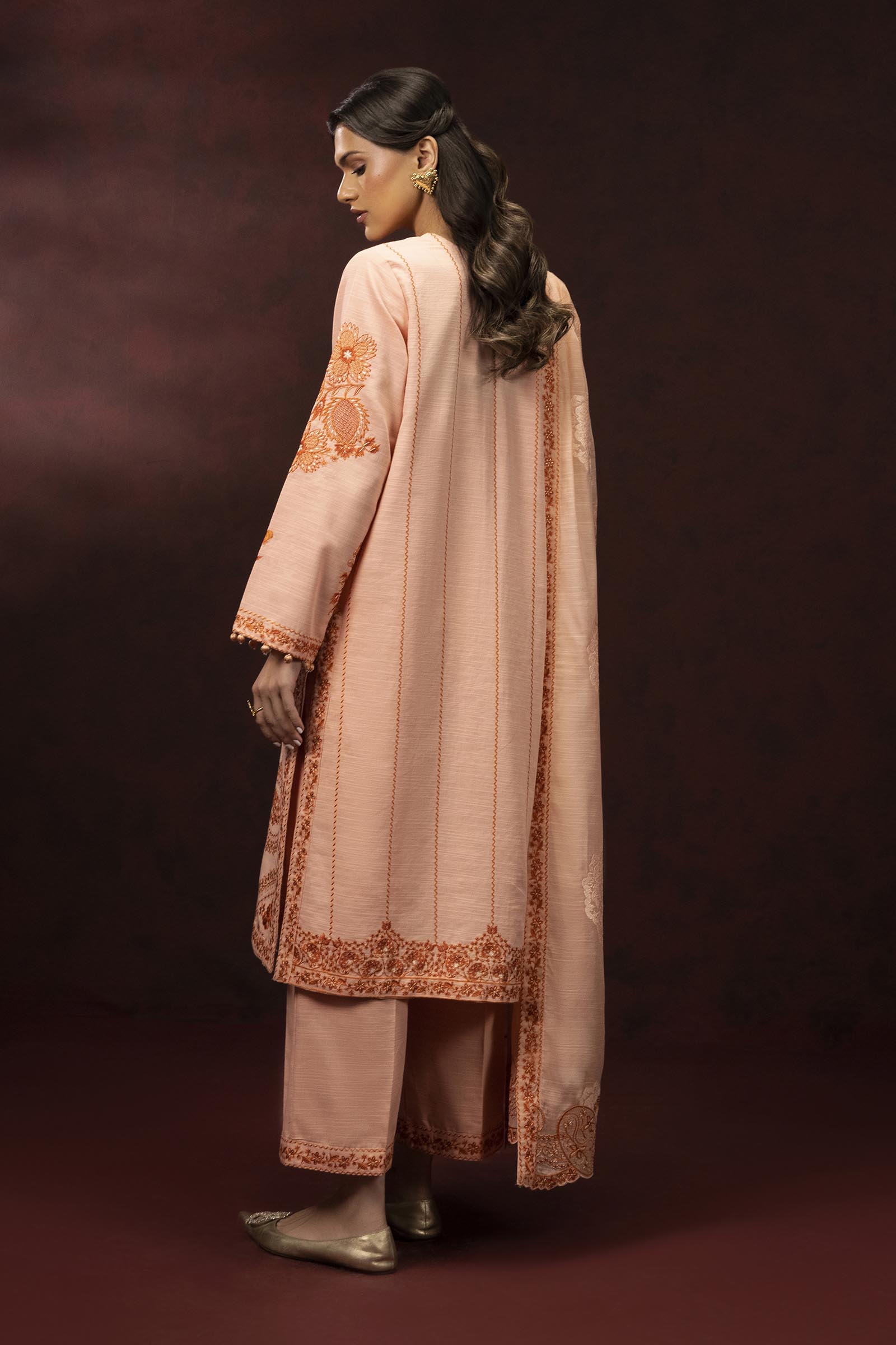 Stitched Embroidered Khaddar Suit