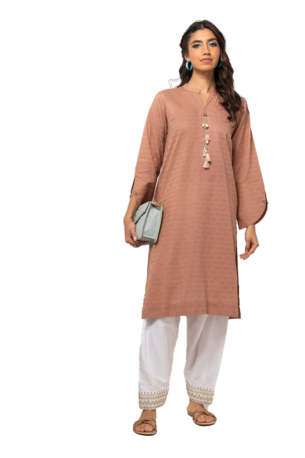 Dobby Dyed Embellished Shirt