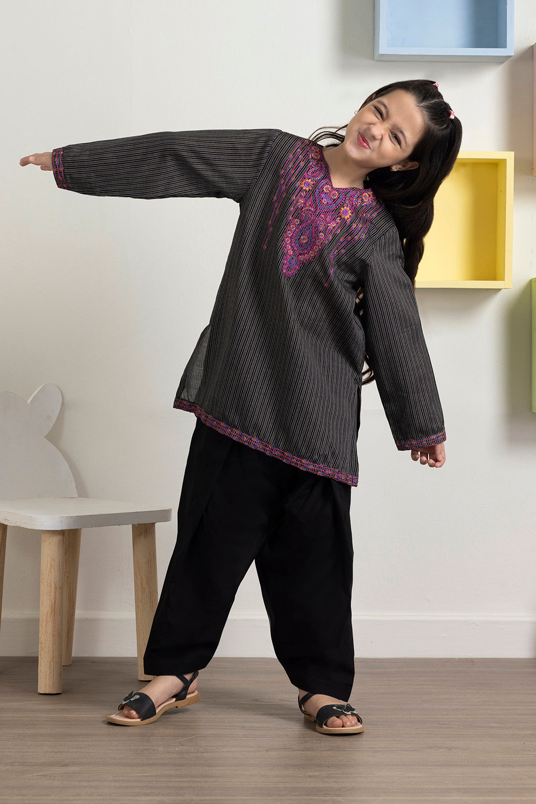 Embroidered Kurta Trouser - 2406