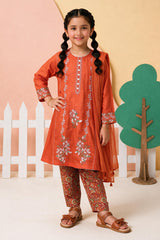 Embroidered Kurta Dupatta Trouser - 3428