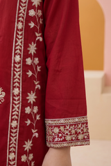 Embroidered Kurta Dupatta Trouser - 3486