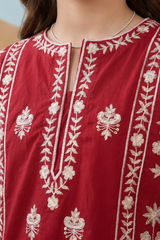 Embroidered Kurta Dupatta Trouser - 3486