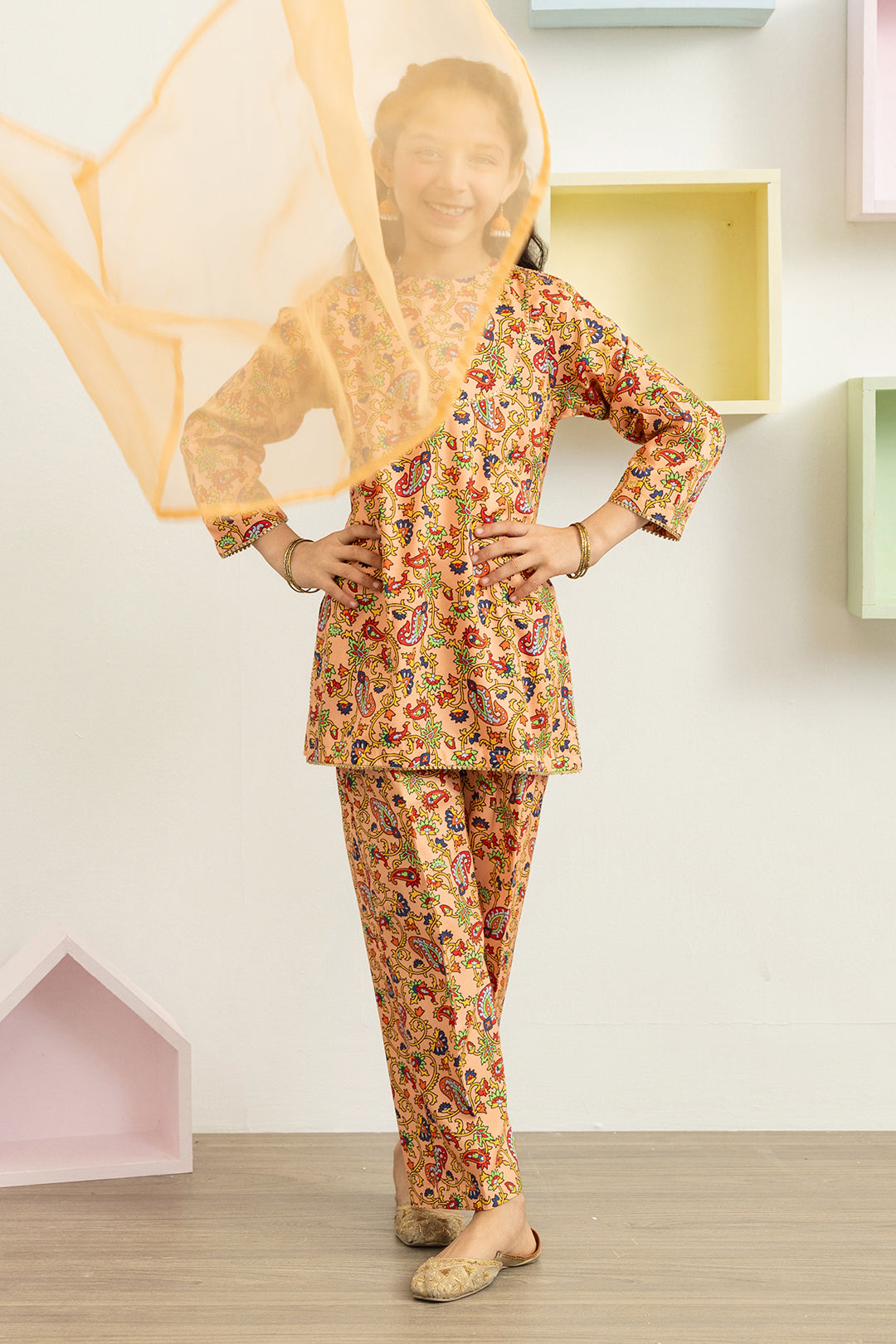 Embroidered Kurta Dupatta Trouser - 3460