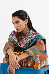 Stitched Printed Linen Suit