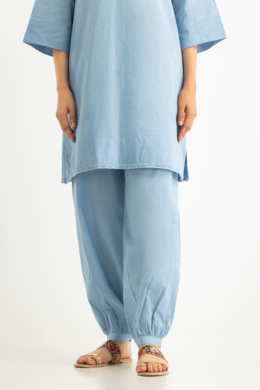 Jacquard Dyed Shirt And Cambric Trouser