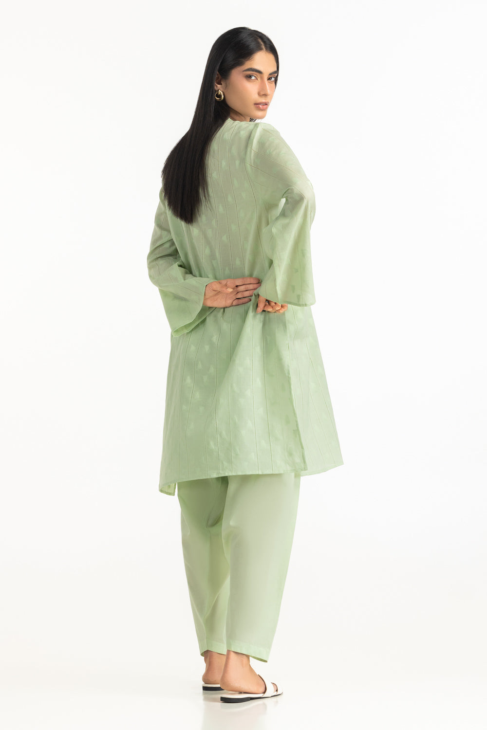 Jacquard Dyed Shirt And Cambric Trouser