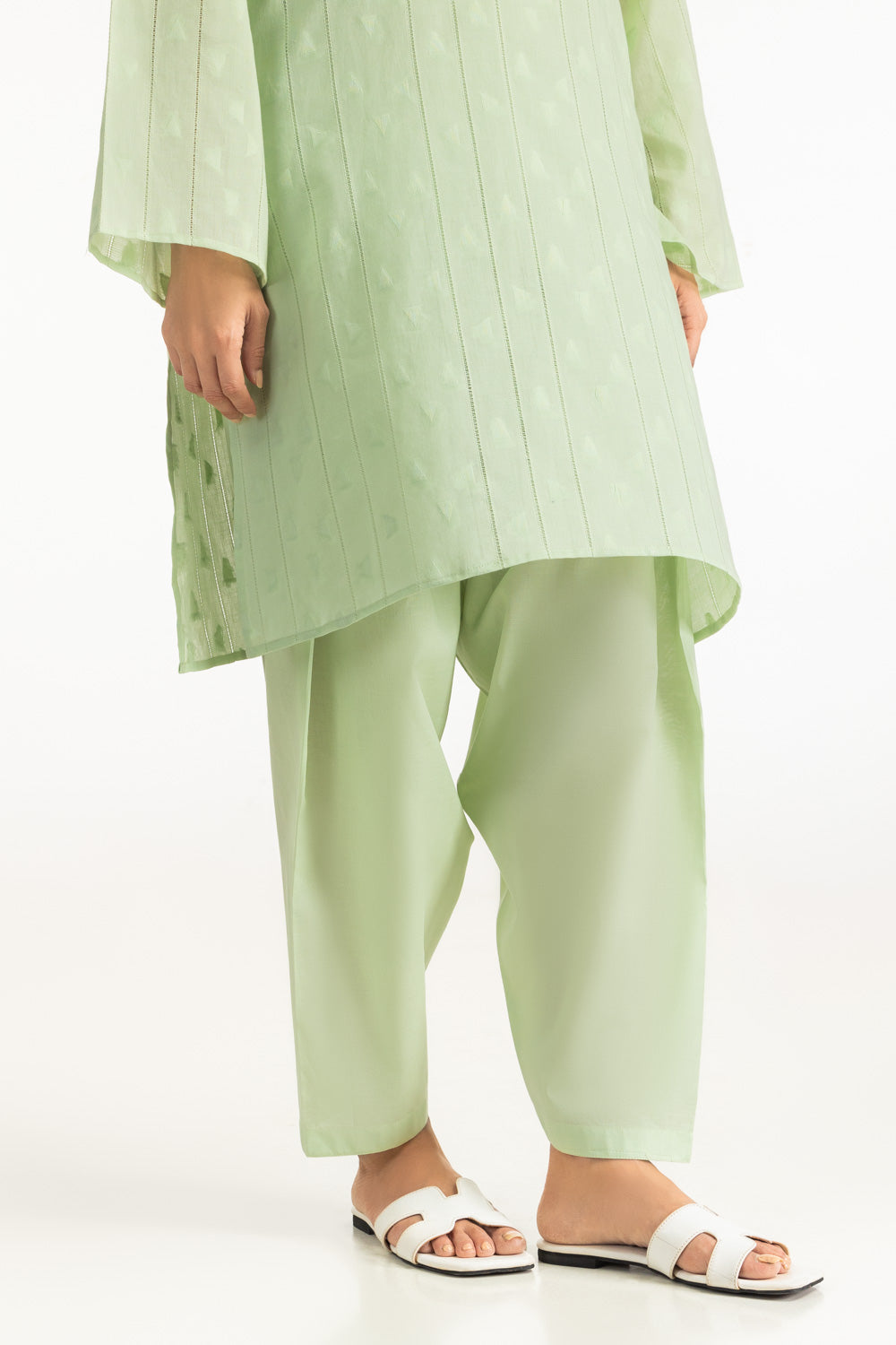 Jacquard Dyed Shirt And Cambric Trouser