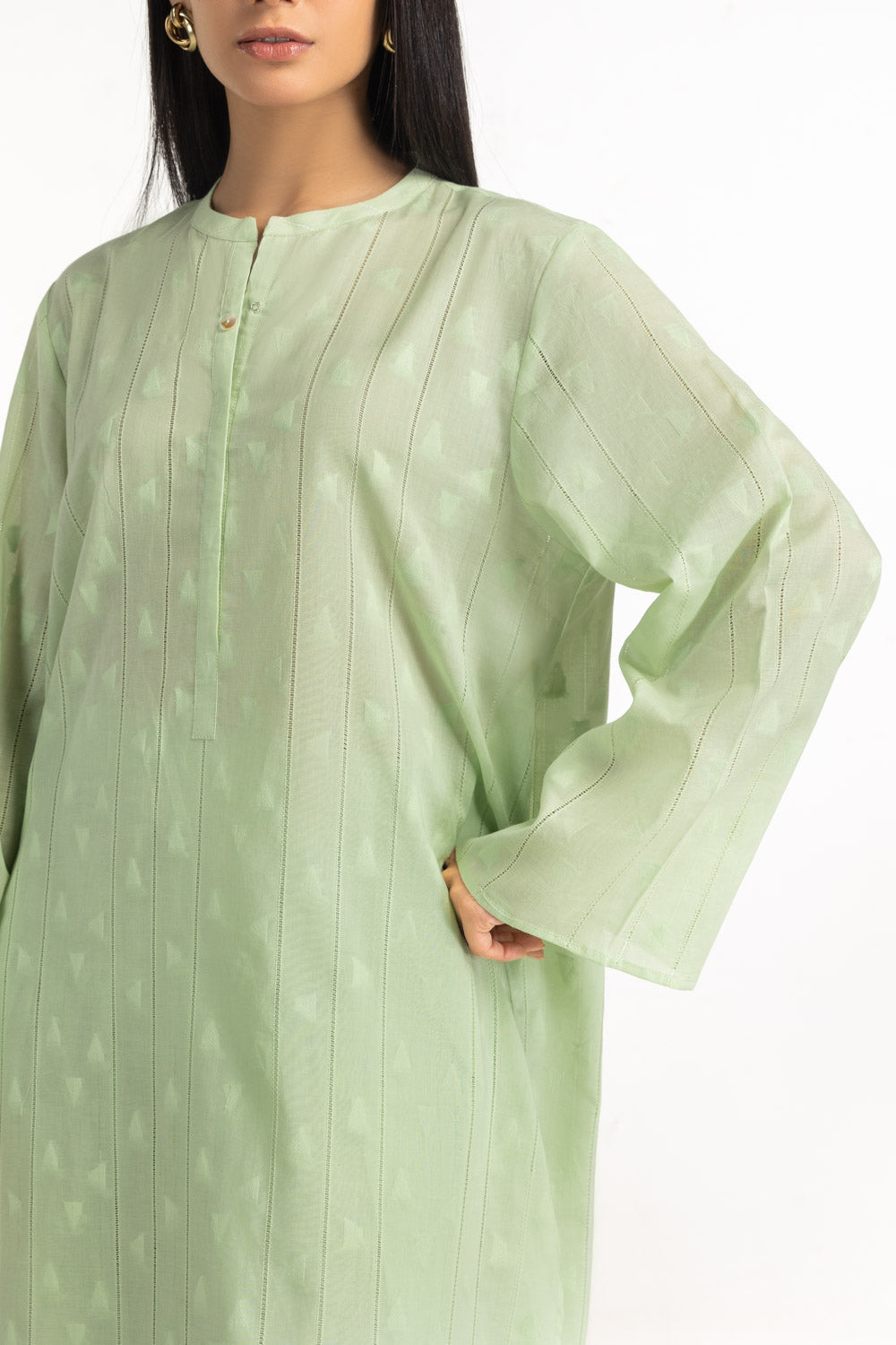 Jacquard Dyed Shirt And Cambric Trouser