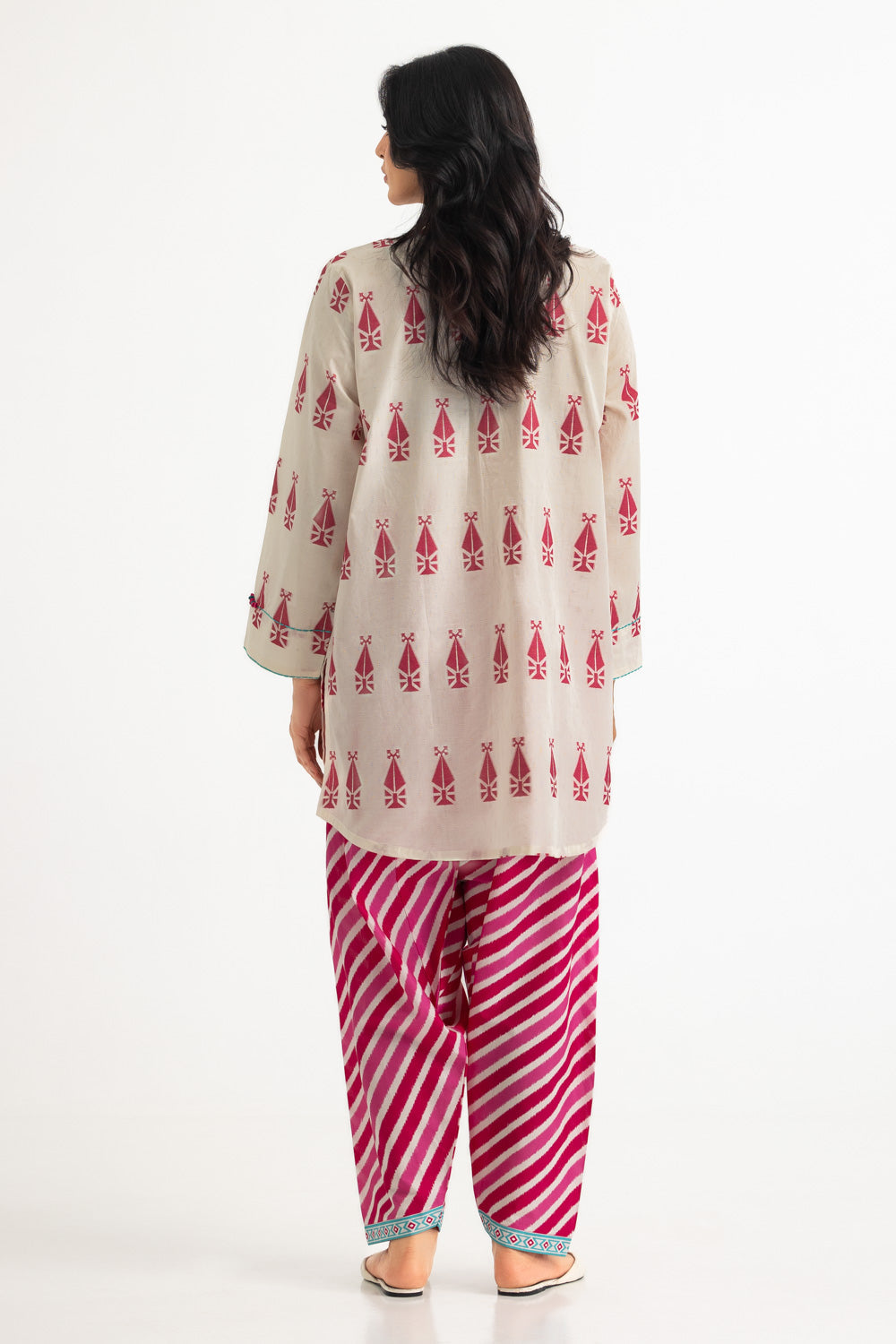 Jacquard Dyed Shirt And Cambric Trouser