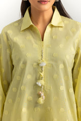 Jacquard Embellished Shirt And Dyed Trouser