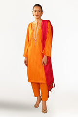 Jacquard Embroidered Shirt And Jacquard Dupatta