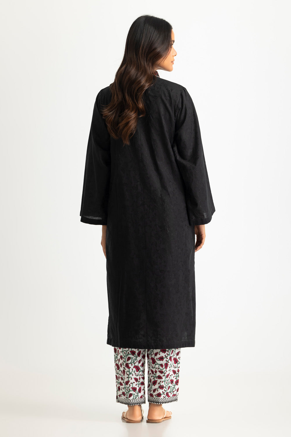 Jacquard Embroidered Shirt And Printed Trouser