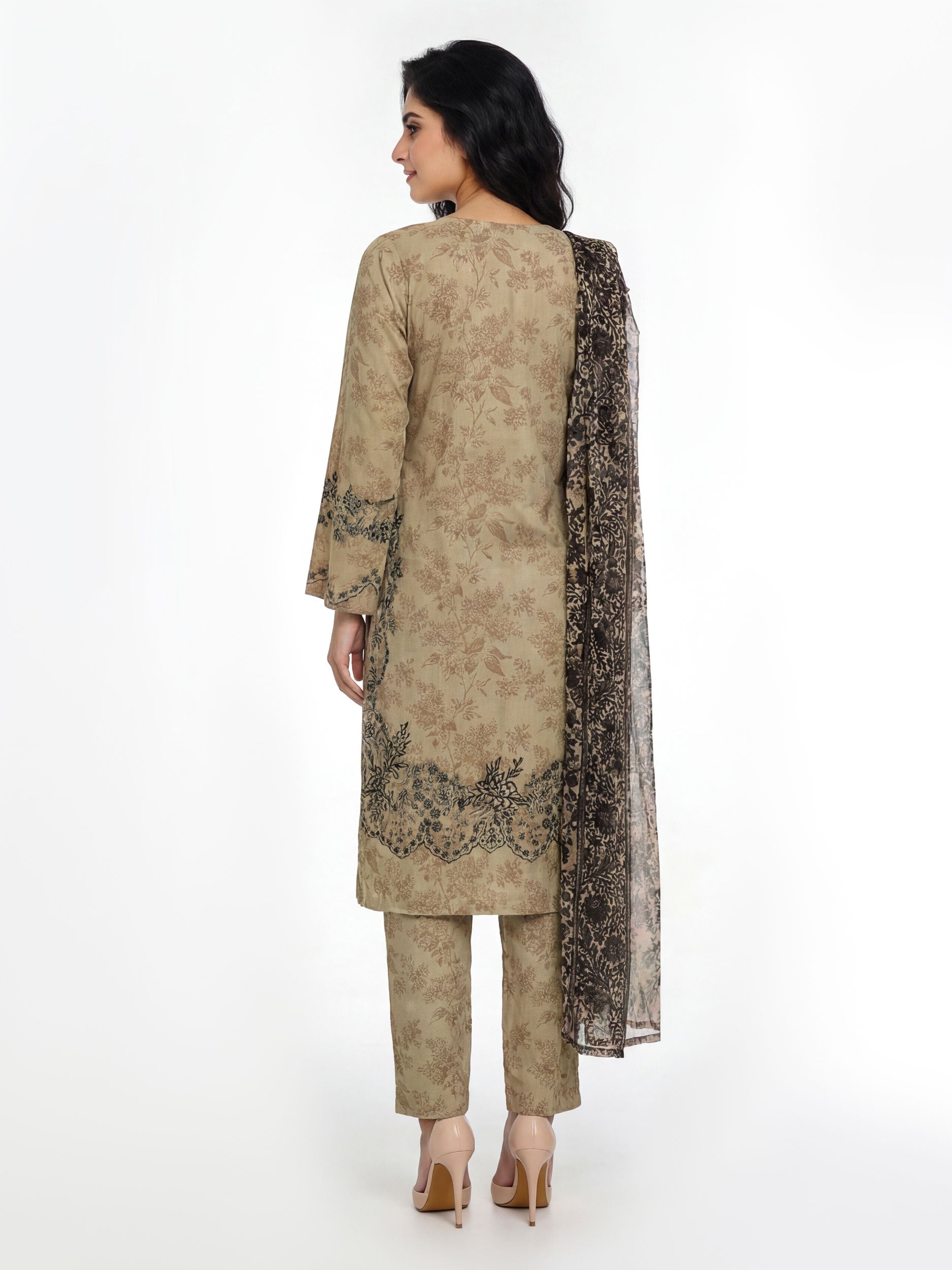 3 Piece Linen Sui- Embroidered (Pret)
