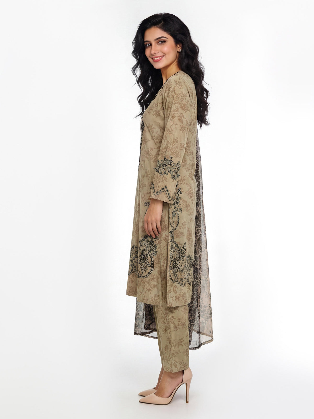 3 Piece Linen Sui- Embroidered (Pret)